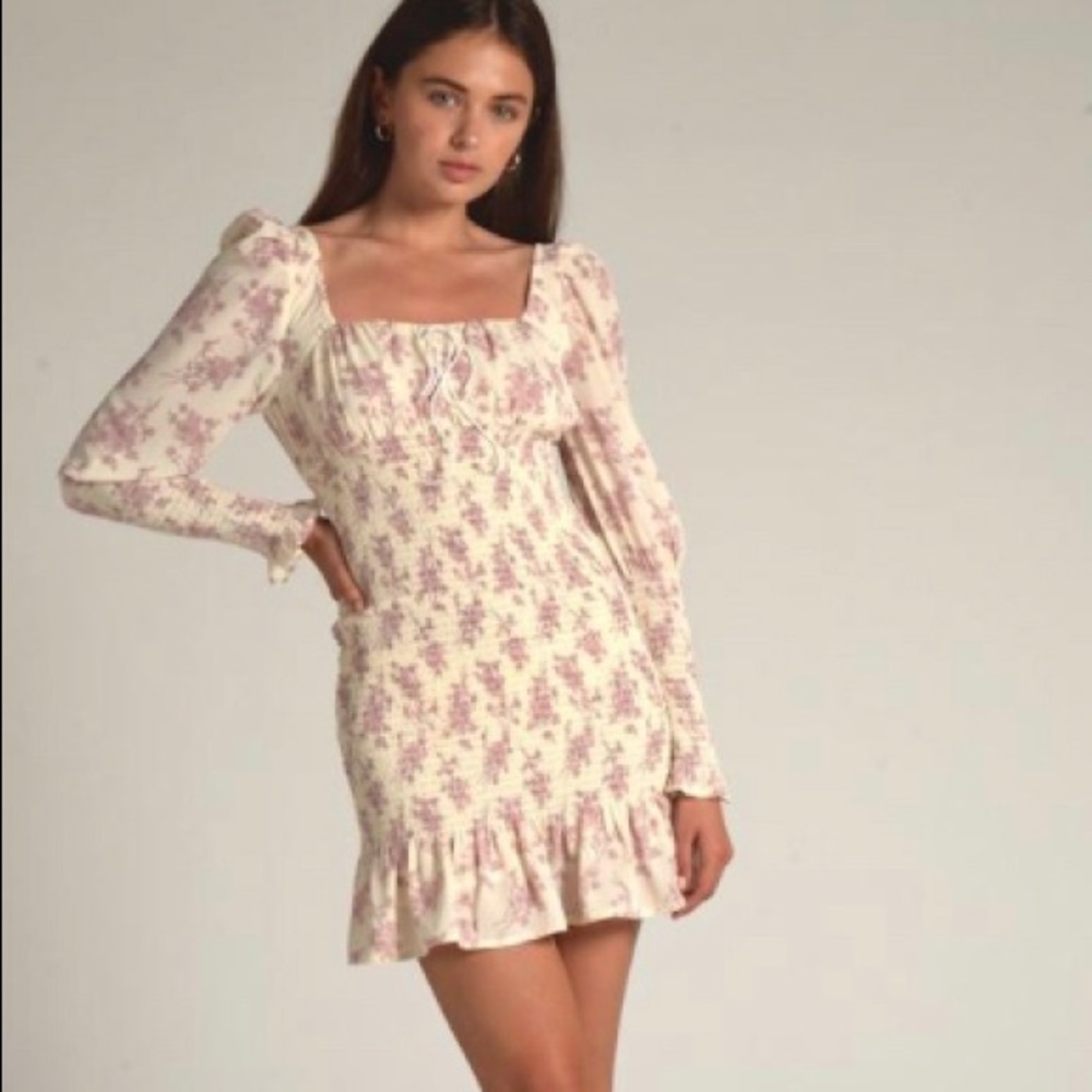 Floral print mini dress